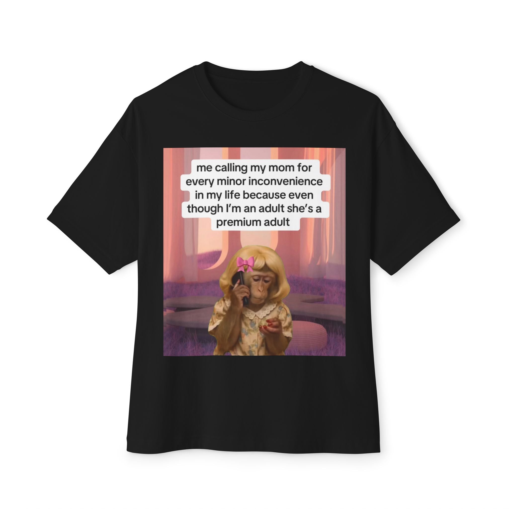 Dialing Mom for Help | Oversized Boxy Tee
