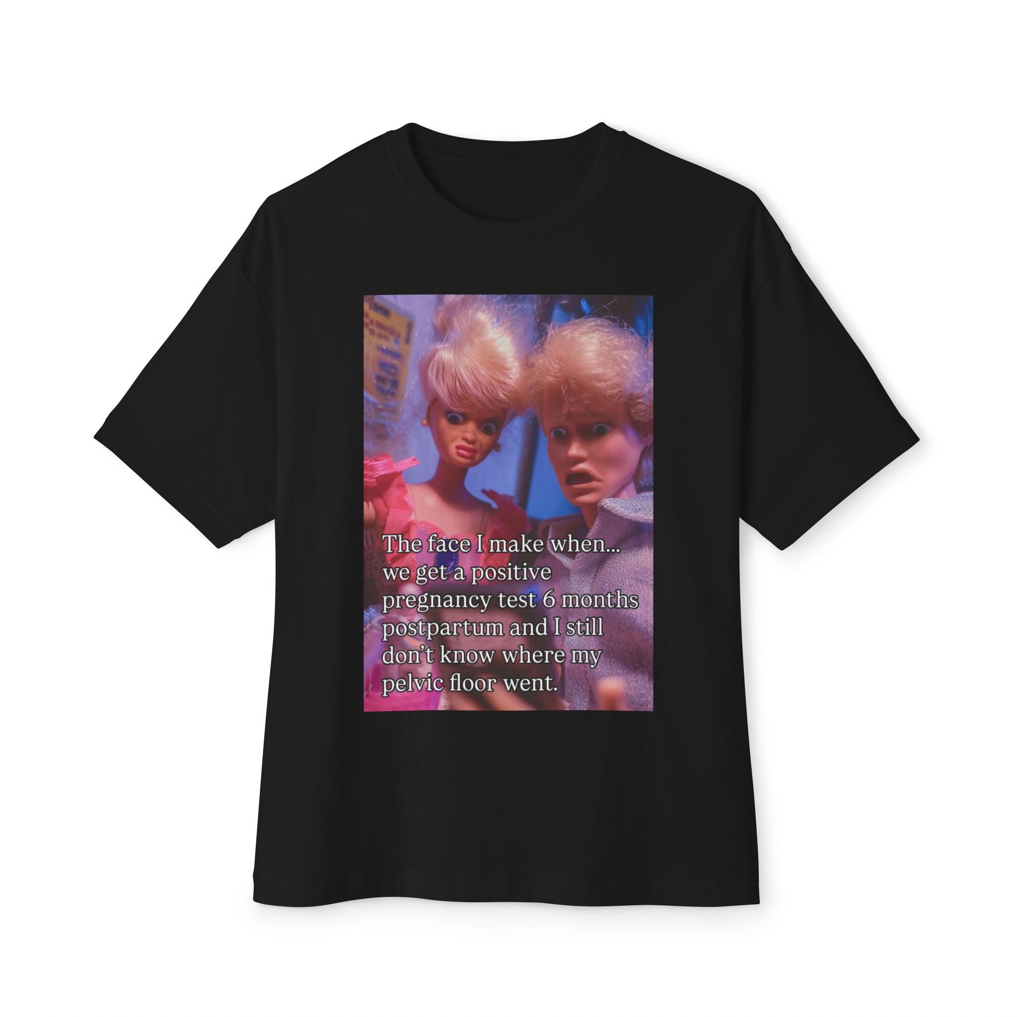 Surprise Pregnancy Postpartum | Unisex Oversized Boxy Tee
