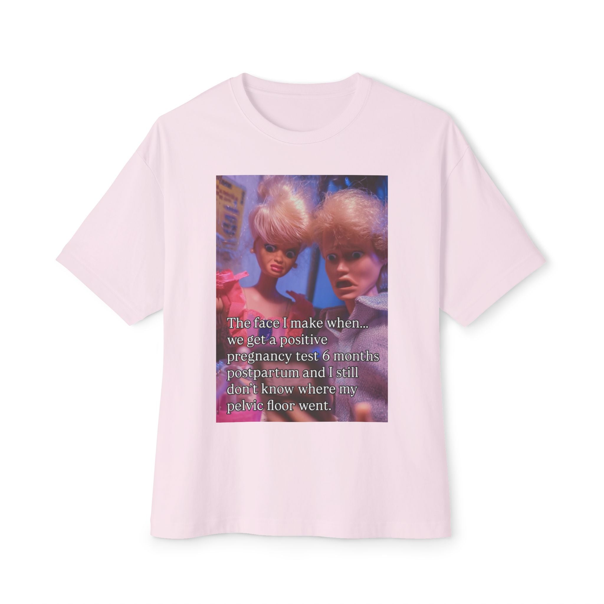 Surprise Pregnancy Postpartum | Unisex Oversized Boxy Tee