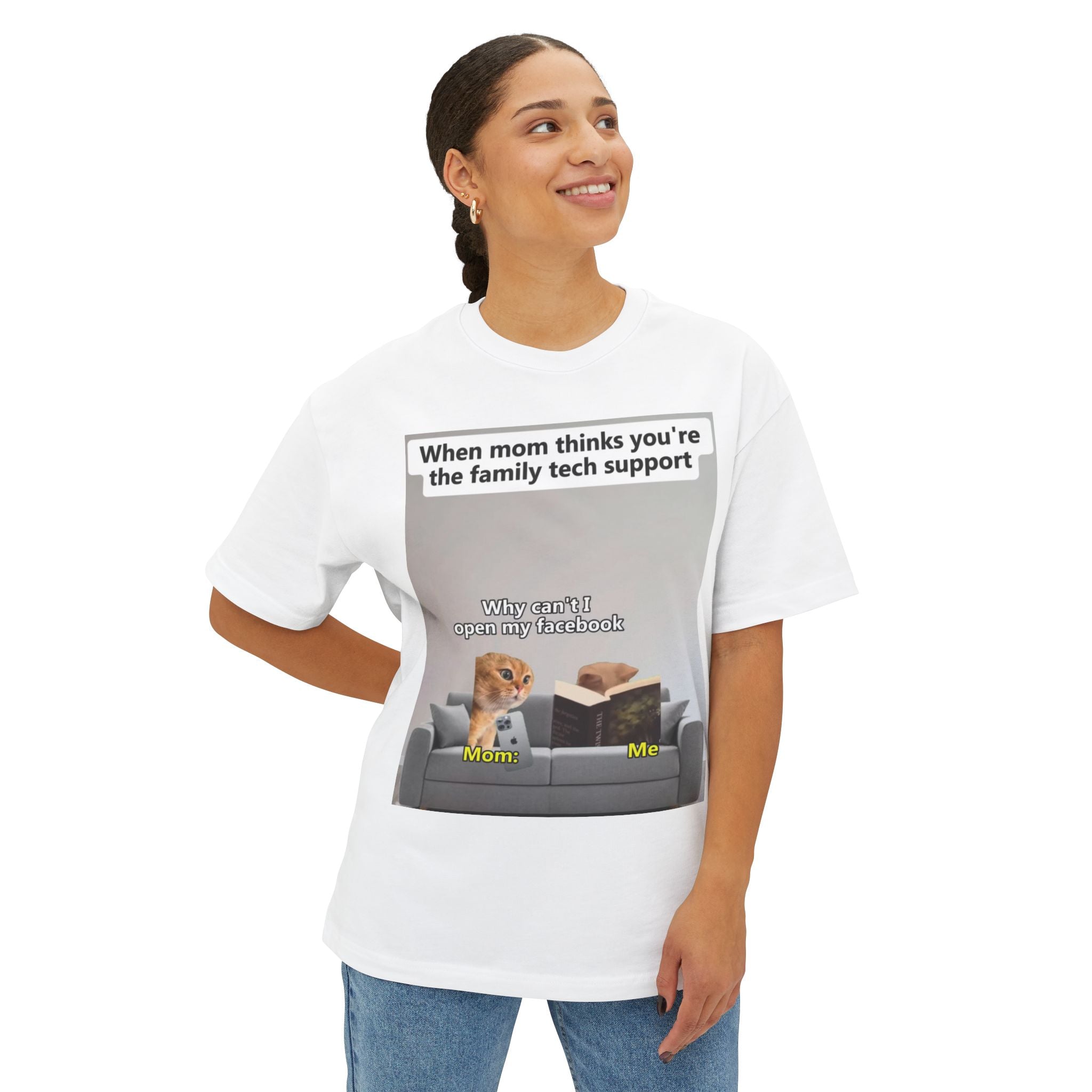 Tech Support Mom | Oversized Boxy Tee