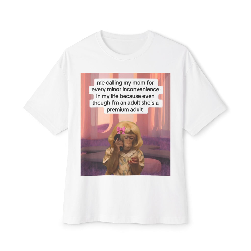 Dialing Mom for Help | Oversized Boxy Tee