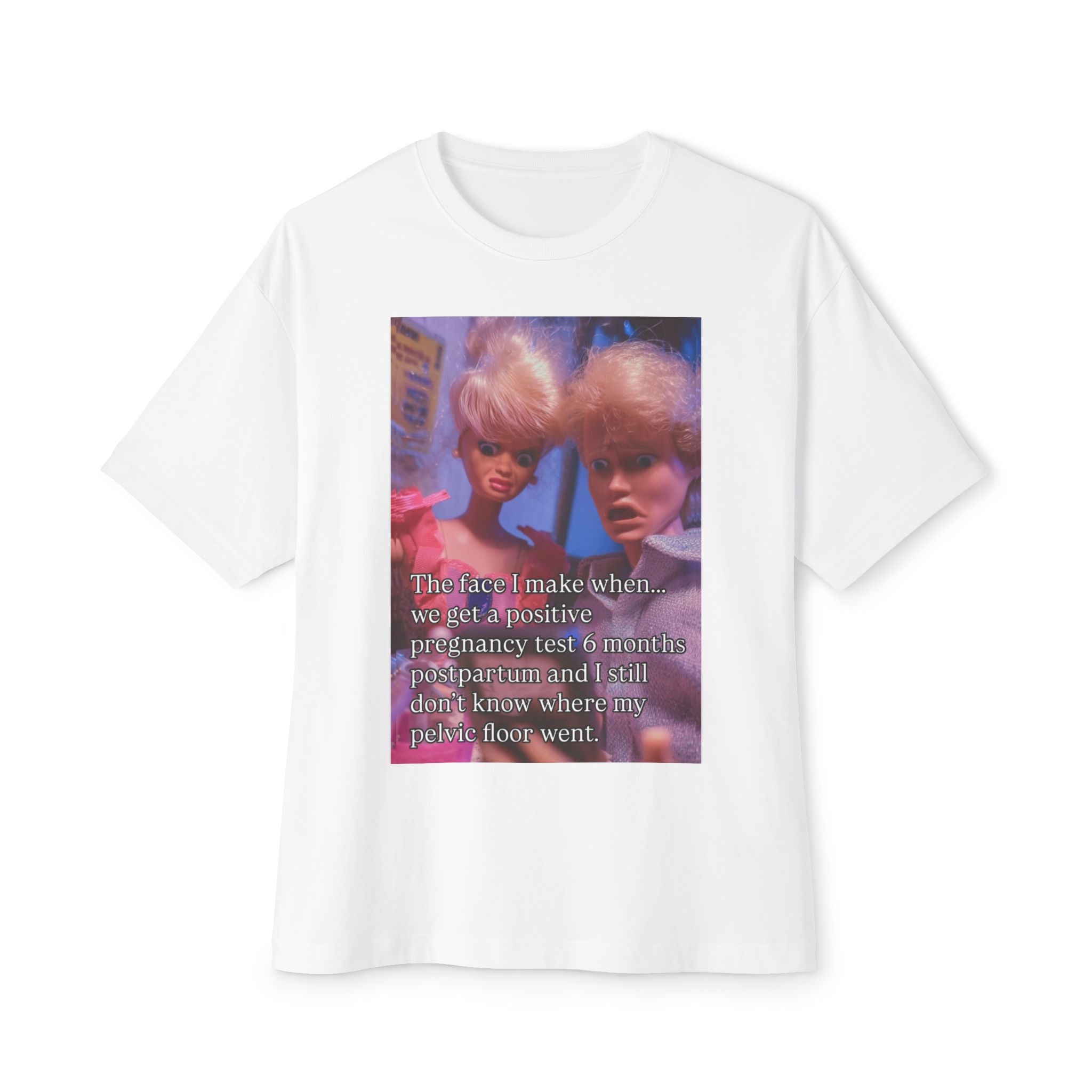 Surprise Pregnancy Postpartum | Unisex Oversized Boxy Tee