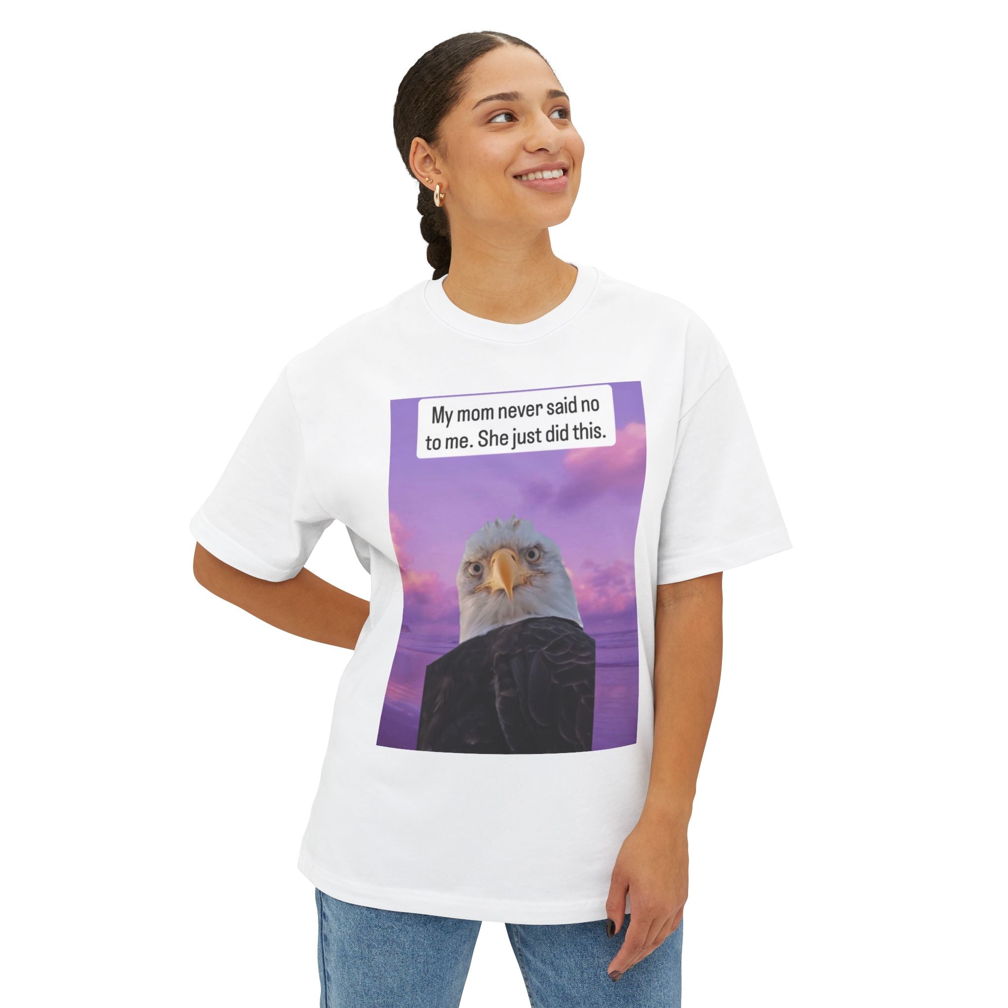 Mom's Death Stare| Unisex Oversized Boxy Tee