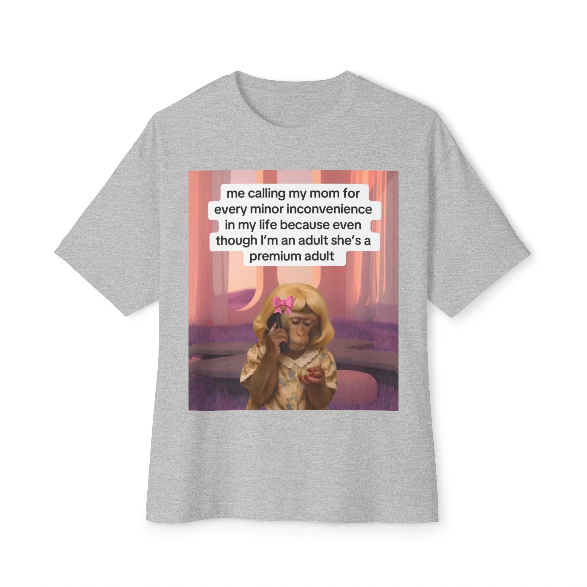 Dialing Mom for Help | Oversized Boxy Tee