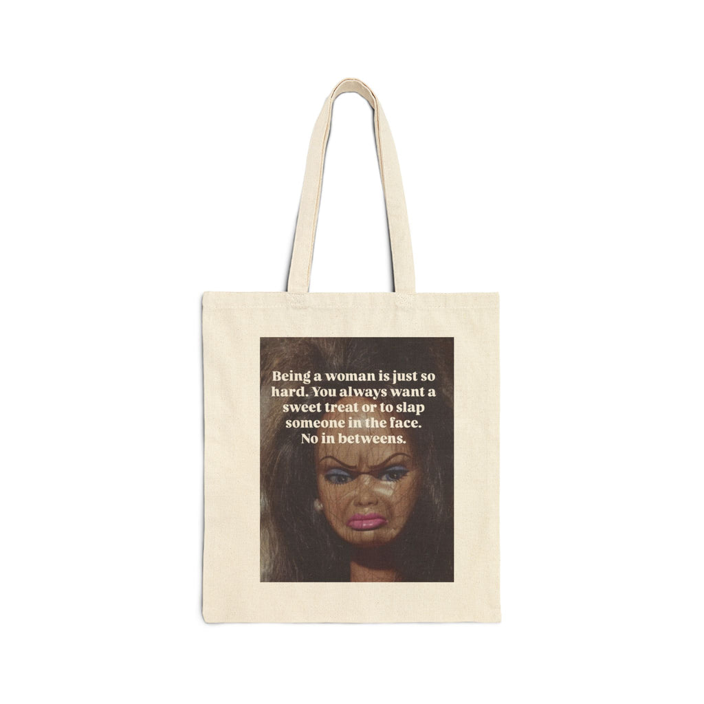 Womanhood in a Nutshell | Cotton Canvas Tote Bag