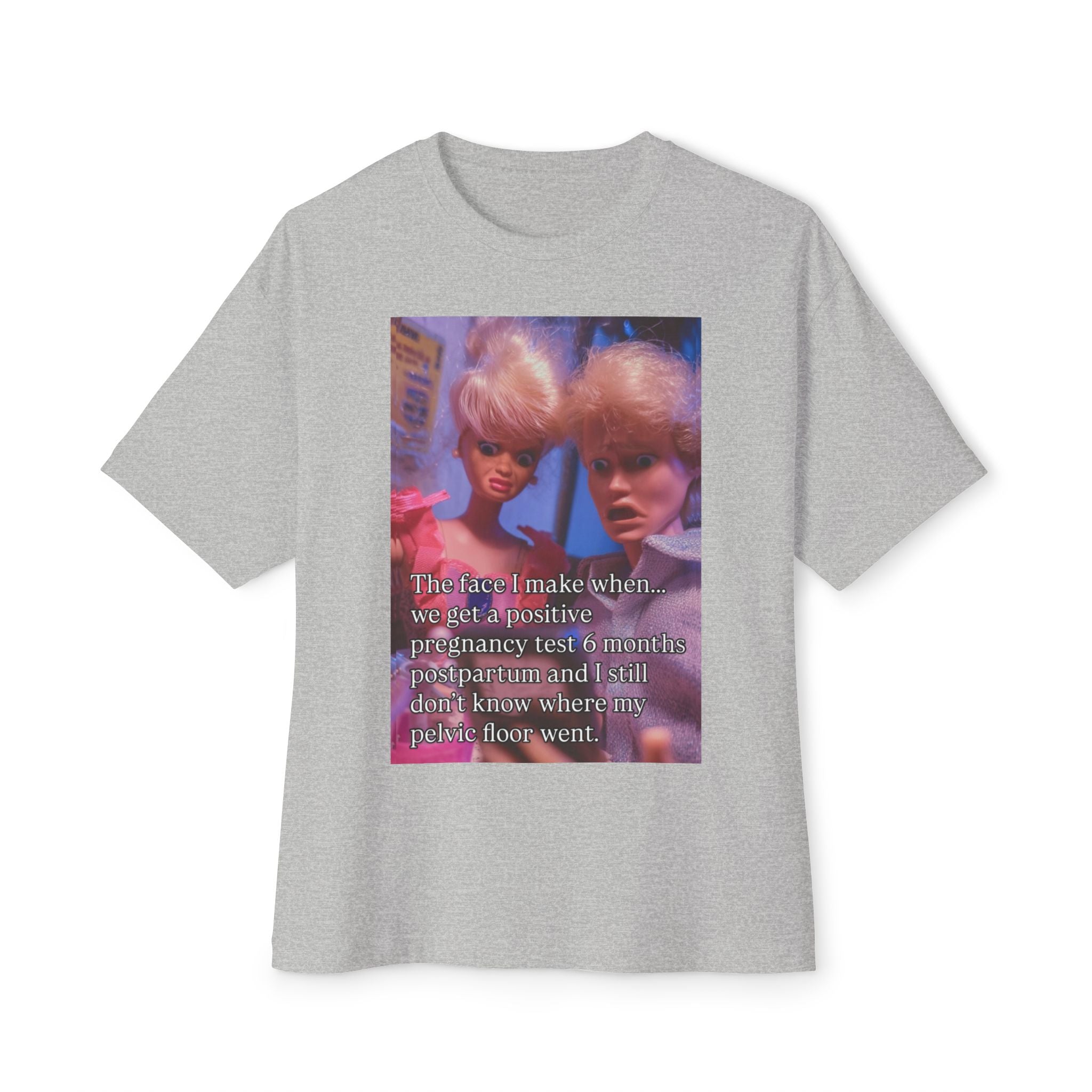 Surprise Pregnancy Postpartum | Unisex Oversized Boxy Tee