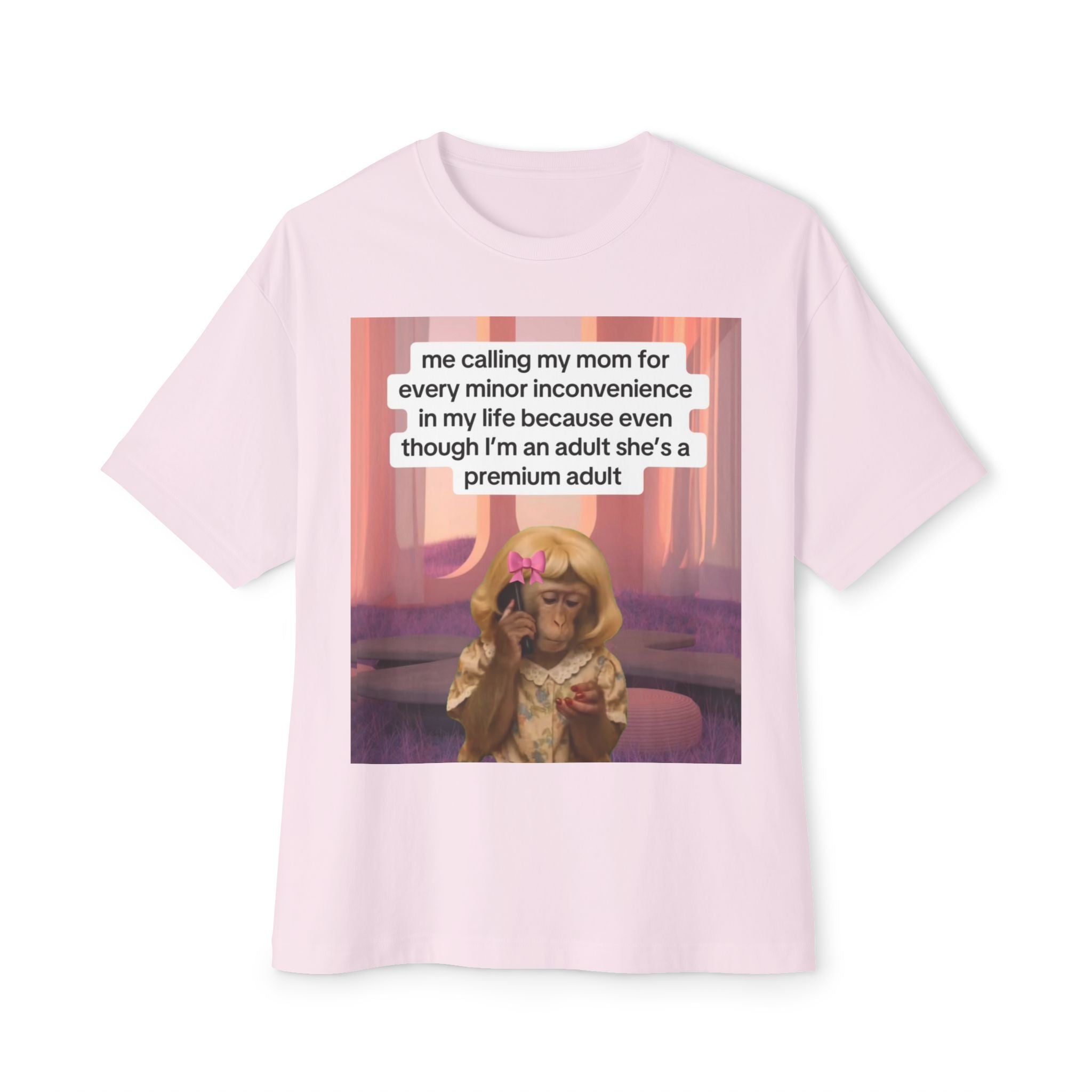 Dialing Mom for Help | Oversized Boxy Tee